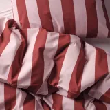 IKEA SLÅNHÖSTMAL (ИКЕА СЛОНХОСТМАЛ) — Пододеяльник и 2 наволочки, темно-красный в полоску.200x200/50x60 см — фото 5