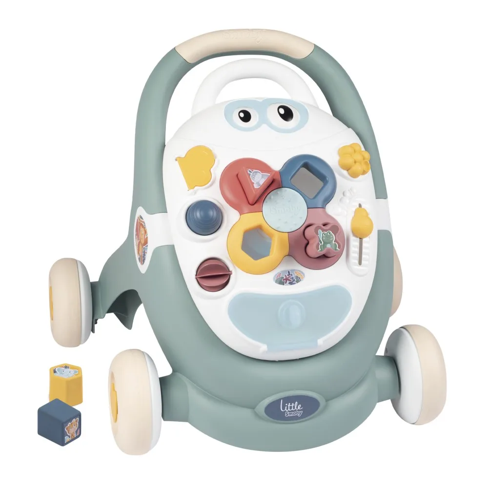 Ходунок-толкатель Smoby Little 140304 интерактивный 3 в 1 с игровой панелью от 12 месяцев