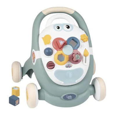 Ходунок-толкатель Smoby Little 140304 интерактивный 3 в 1 с игровой панелью от 12 месяцев