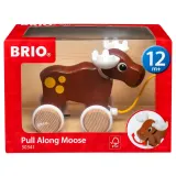 Игрушка-каталка BRIO 30341 лосёнок на верёвочке деревянная от 12 месяцев — фото 4