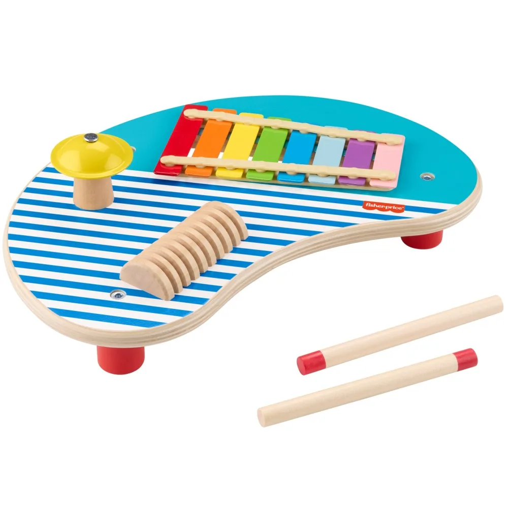 Fisher Price HXT91 — Музыкальный столик Fisher-Price деревянный с инструментами