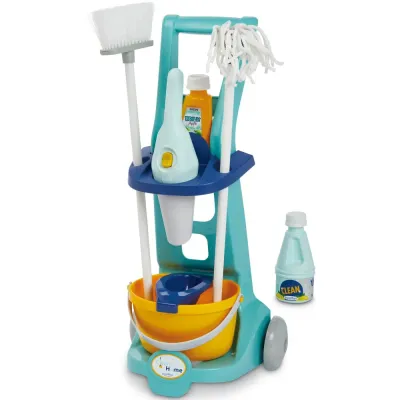 Игровой набор Ecoiffier Clean Home 2769 тележка для уборки с 8 аксессуарами для детей от 3 лет