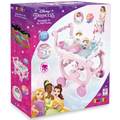 Набор Smoby Disney Princess 312502 тележка с посудой и 17 аксессуарами для сюжетной игры от 3 лет