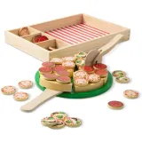 Spin Master 93611 20155221 — Игровой набор Melissa & Doug деревянная пицца с 36 аксессуарами Pizza Party — фото 1