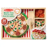 Spin Master 93611 20155221 — Игровой набор Melissa & Doug деревянная пицца с 36 аксессуарами Pizza Party — фото 4
