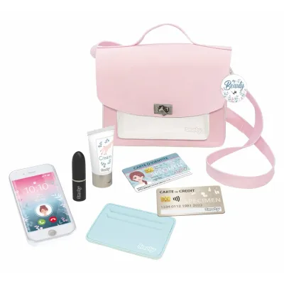 Детская сумочка на плечо Smoby My Beauty 320160 розовая с 7 аксессуарами от 3 лет