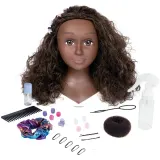 Игровая голова для причёсок Smoby My Beauty 320318WEB брюнетка с 23 аксессуарами от 3 лет — фото 1