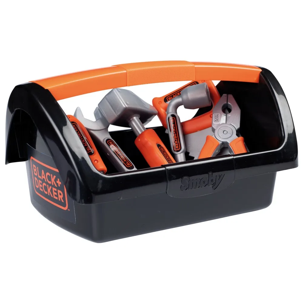 Детский ящик с инструментами Smoby Black 360913 & Decker с 6 аксессуарами от 3 лет