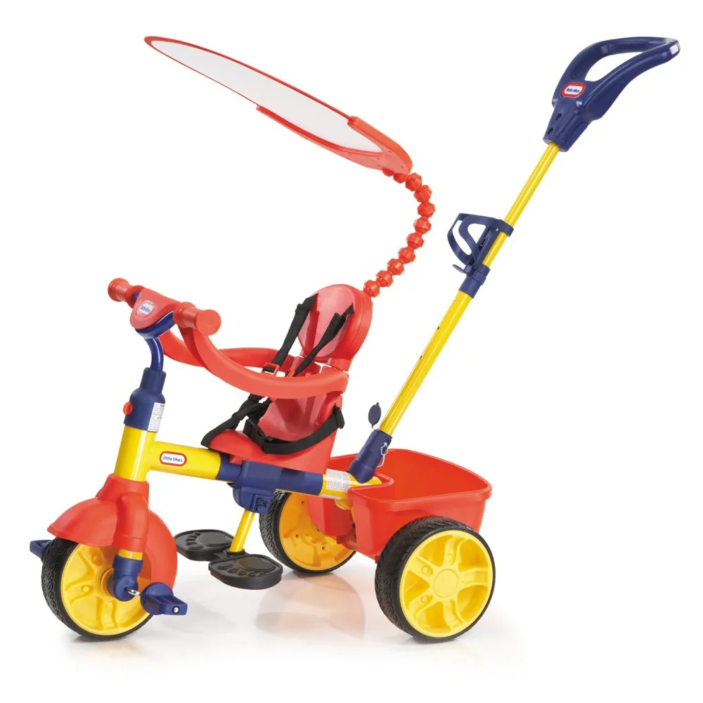 Детский трёхколёсный велосипед Little Tikes 627354E4 4в1 красный с резиновыми колёсами от 9 месяцев