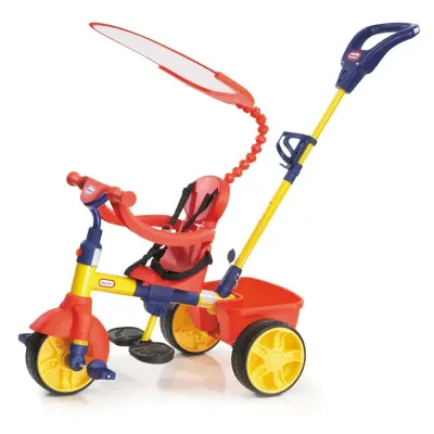 Детский трёхколёсный велосипед Little Tikes 627354E4 4в1 красный с резиновыми колёсами от 9 месяцев