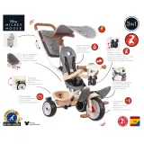 Детский трёхколёсный велосипед Smoby 741402 Микки Маус Baby Balade Plus от 10 месяцев — фото 4