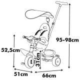 Детский трёхколёсный велосипед Smoby Life Baby Balade Plus 741405 3в1 от 10 месяцев — фото 4