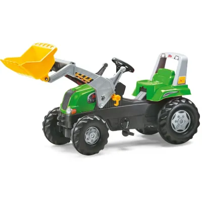 Детский педальный трактор Rolly Toys Junior RT 811465 с ковшом зелёный от 3 лет