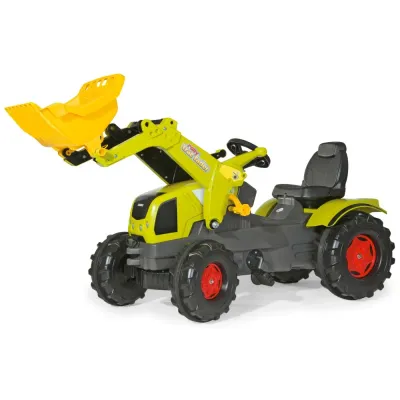 Детский педальный трактор Rolly Toys Farmtrac Axos CLAAS 611041 340 с ковшом от 3 лет