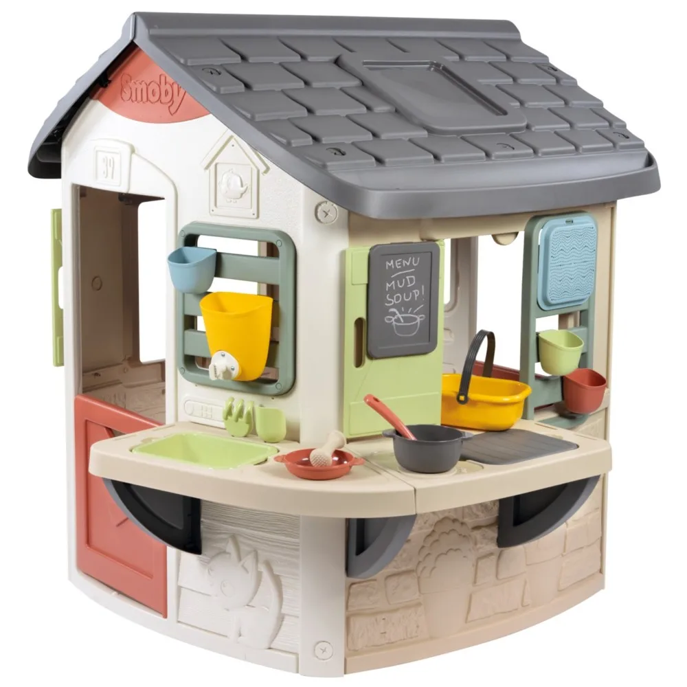 Игровой садовый домик Smoby 810505 с летней кухней и 16 аксессуарами 810505