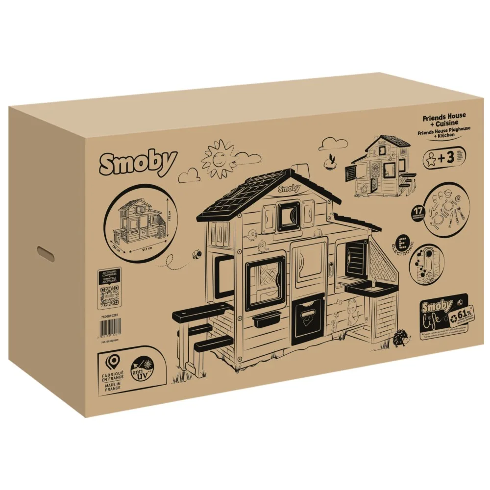 Игровой садовый домик Smoby Neo Friends 810207 с кухней и 17 аксессуарами 810207