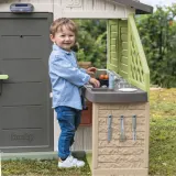 Летняя кухня Smoby 810926 для садовых домиков с 17 аксессуарами для детей от 2 лет — фото 8