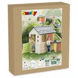 Садовый домик Smoby Nature 810739 с кухней и 17 аксессуарами для детей от 2 лет — фото 1