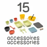Игровая кухня Smoby 840208 для игр с водой и песком с 15 аксессуарами для детей от 3 лет — фото 3
