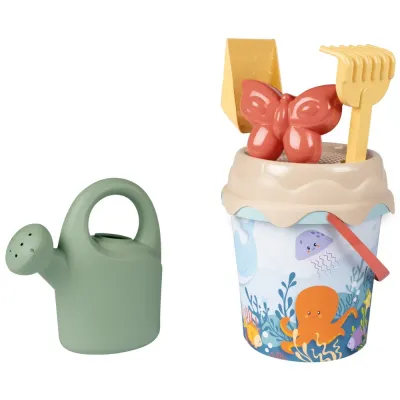 Ведёрко для песка с аксессуарами Smoby Green 862173 для детей от 18 месяцев