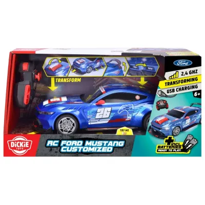 Радиоуправляемый автомобиль Dickie RC Ford Mustang Customized 1105014 30 см 2,4 ГГц