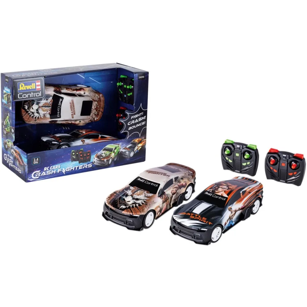 Радиоуправляемые автомобили Revell Control Crash Fighters 24593 1:18 набор 2 шт 2,4 ГГц