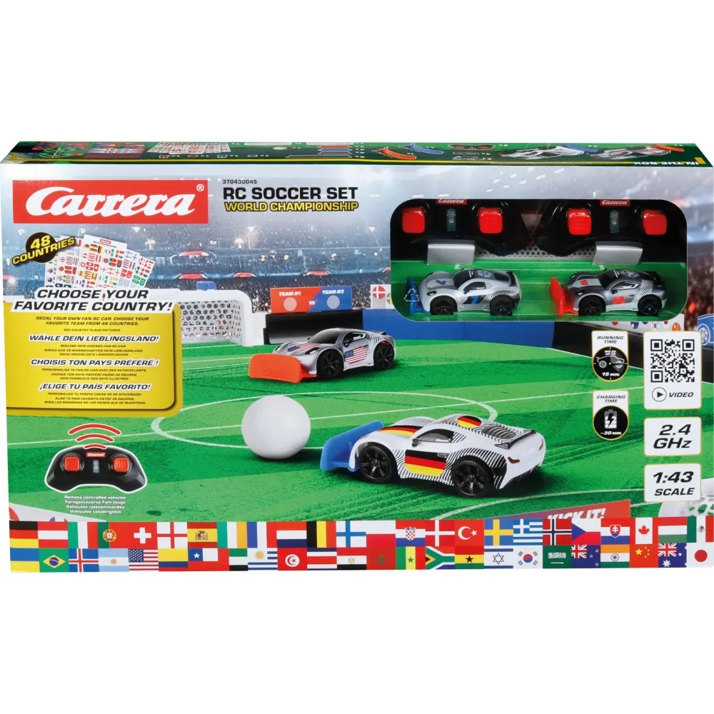 Радиоуправляемый футбольный набор Carrera RC 430045 Чемпионат мира поле и 2 машины 2,4 ГГц