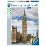 Пазл Ravensburger 160099 Забавный кот на часах Биг-Бен 1500 элементов 160099 — фото 1