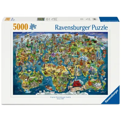 Пазл Ravensburger 017387 Иллюстрированная карта мира 5000 элементов 017387