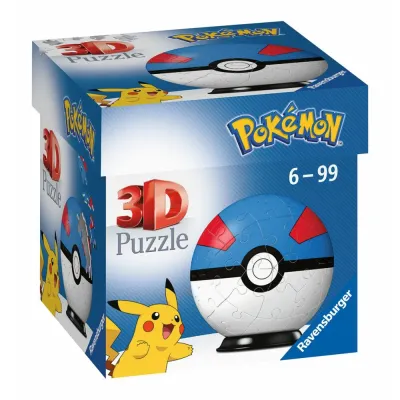 Пазл 3D Ravensburger 112654 Покебол Pokemon синий 54 элемента 112654