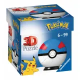 Пазл 3D Ravensburger 112654 Покебол Pokemon синий 54 элемента 112654 — фото 1