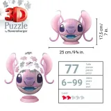 Пазл 3D Ravensburger 116393 Шар Disney Stitch Ангел с ушками 72 элемента 116393 — фото 4