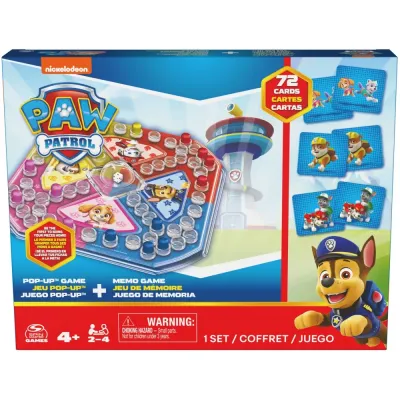 Набор игр Spin Master 33635 20141685 Щенячий патруль Мемори и Pop Up 2 игры 20141685