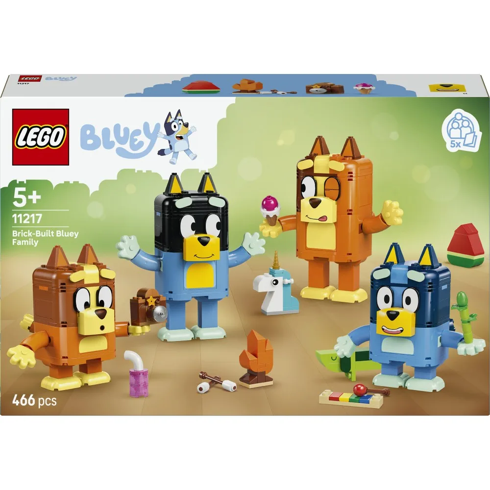 Конструктор LEGO Bluey 11217 Семья Блюи из кубиков