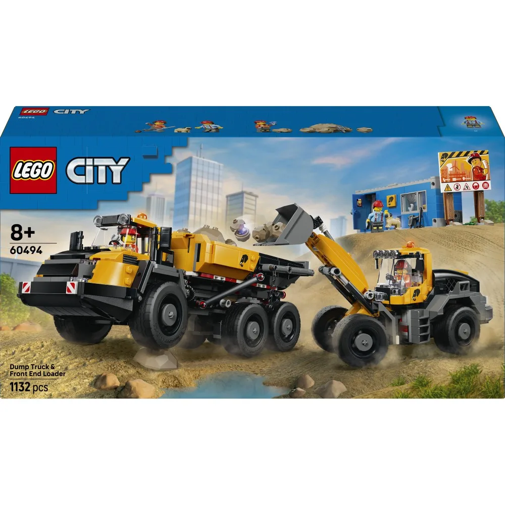 Конструктор LEGO City 60494 Самосвал и фронтальный погрузчик