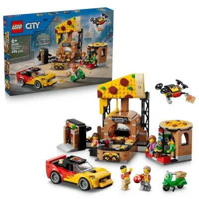 Конструктор LEGO City 60496 Доставка пиццы с транспортными средствами