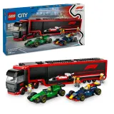 Конструктор LEGO City 60445 Грузовик Формулы 1 с болидами RB20 и AMR24 — фото 1