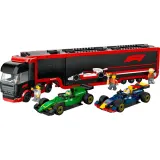 Конструктор LEGO City 60445 Грузовик Формулы 1 с болидами RB20 и AMR24 — фото 3