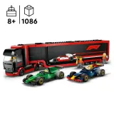 Конструктор LEGO City 60445 Грузовик Формулы 1 с болидами RB20 и AMR24 — фото 5