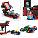 Конструктор LEGO City 60445 Грузовик Формулы 1 с болидами RB20 и AMR24 — фото 7