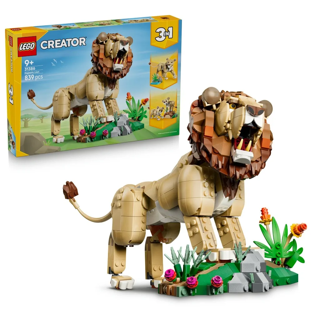 Конструктор LEGO Creator 31386 Дикие животные: Гордый лев 3 в 1