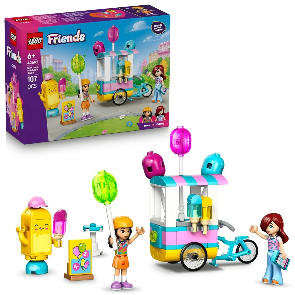 Конструктор LEGO Friends 42692 Стойка с мороженым и шарами арт. 42692 107 дет