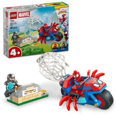 Конструктор LEGO Marvel Spidey 11206 Человек-паук на мотоцикле против Носорога