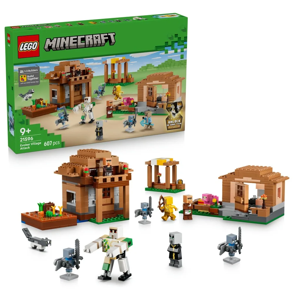 Конструктор LEGO Minecraft 21596 Нападение заклинателей на деревню