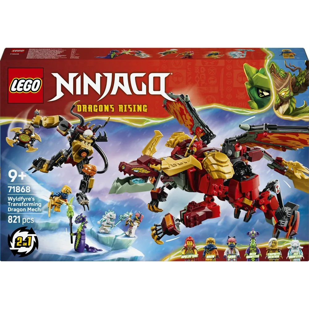 Конструктор LEGO Ninjago 71868 Трансформирующийся дракон-мех Вайлдфайр