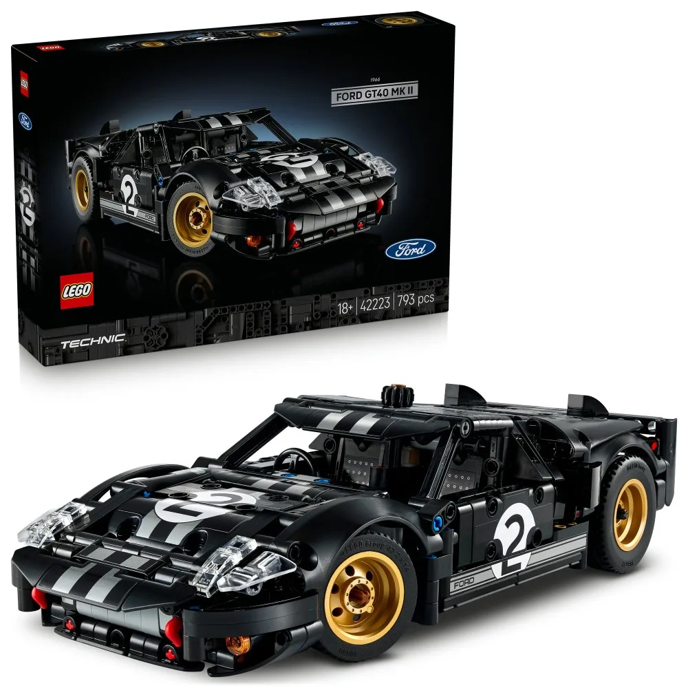Конструктор LEGO Technic 42223 Гоночный автомобиль Ford GT40 MKII 1966 года