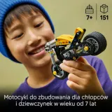 Конструктор LEGO Technic 42225 Жёлтый мотоцикл арт. 42225 151 дет — фото 8