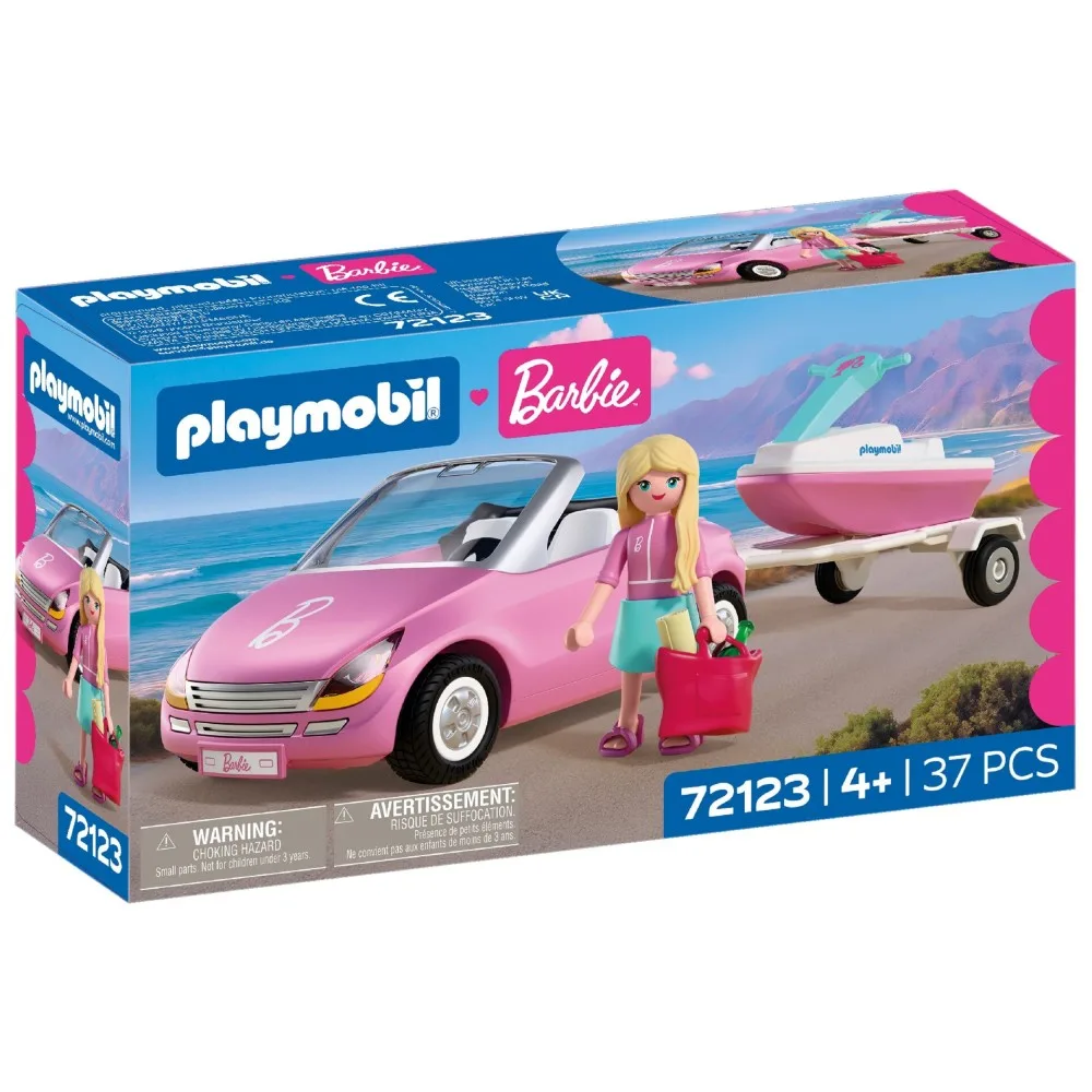 Playmobil 72123 x Barbie Кабриолет с гидроциклом 37 деталей