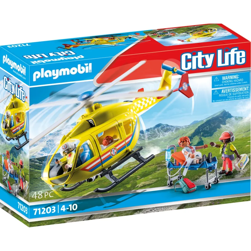 Playmobil City Life 71203 Спасательный вертолёт 48 деталей