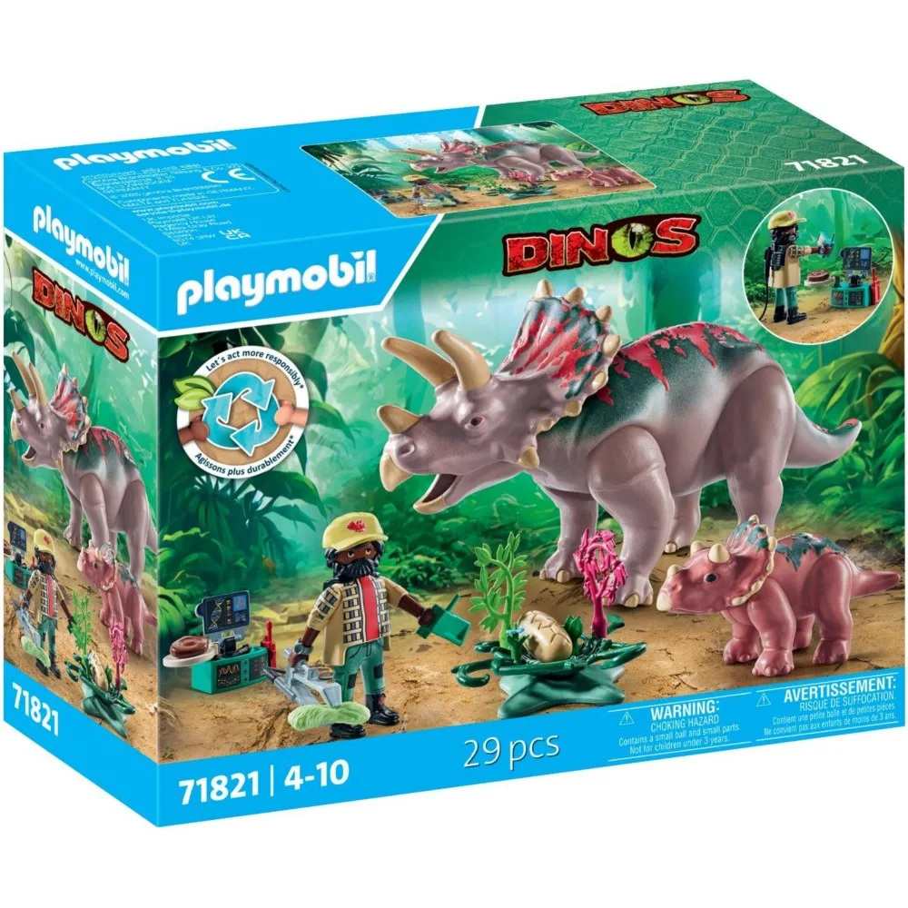 Playmobil Dinos 71821 Трицератопсы 29 деталей